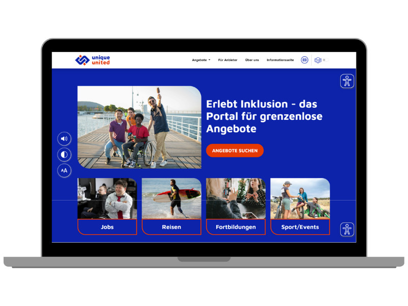 Unique United - Eine Plattform für alle - Die Website ist mobil sowie über den Laptop bequem zu erreichen - © Unique United GmbH Unique United - Eine Plattform für alle - Die Website ist mobil sowie über den Laptop bequem zu erreichen - © Unique United GmbH