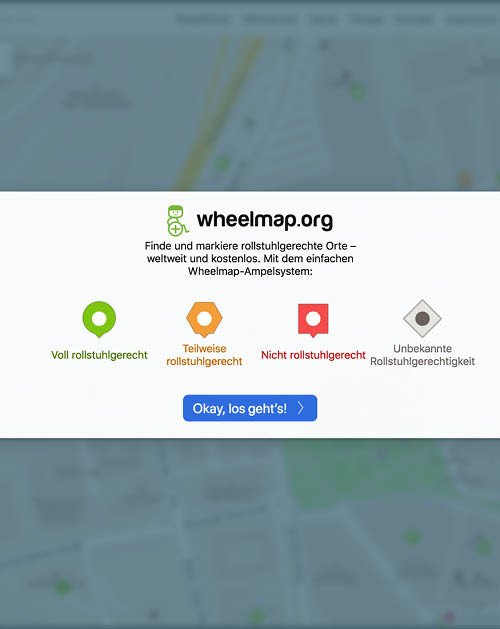 wheelmap  - Rollstuhlgerechte Orte