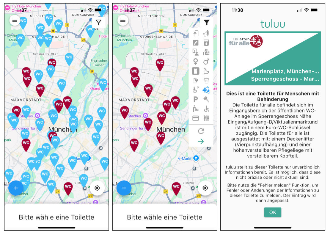 Toiletten für Alle auf tuluu - Screenshot der Darstellung von Toiletten für Alle auf tuluu - © tuluu Toiletten für Alle auf tuluu - Screenshot der Darstellung von Toiletten für Alle auf tuluu - © tuluu
