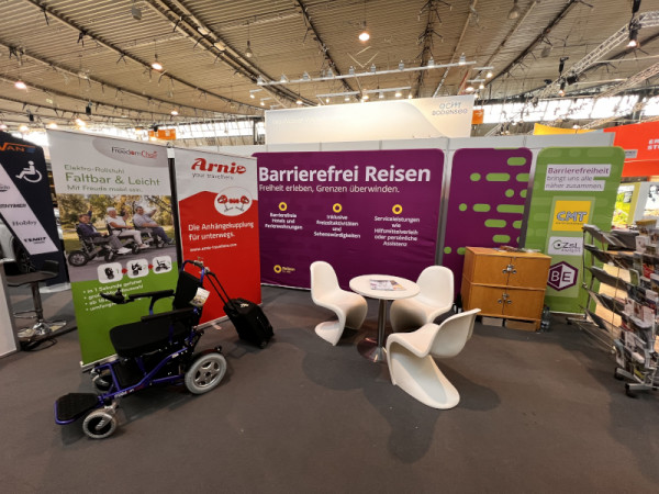 Messestand von Barrierefrei Erleben als offizieller Partner der CMT 2026 | © Julia Faupel