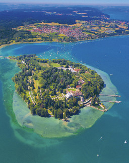 Luftaufnahme der Blumeninsel Mainau | © Achim Mende