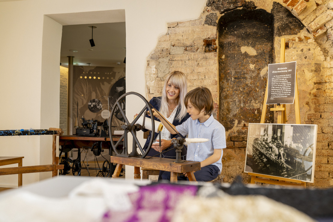 Interaktives Museum "Fabrik der Fäden" in Plauen - © TVV | Dirk Rückschloß