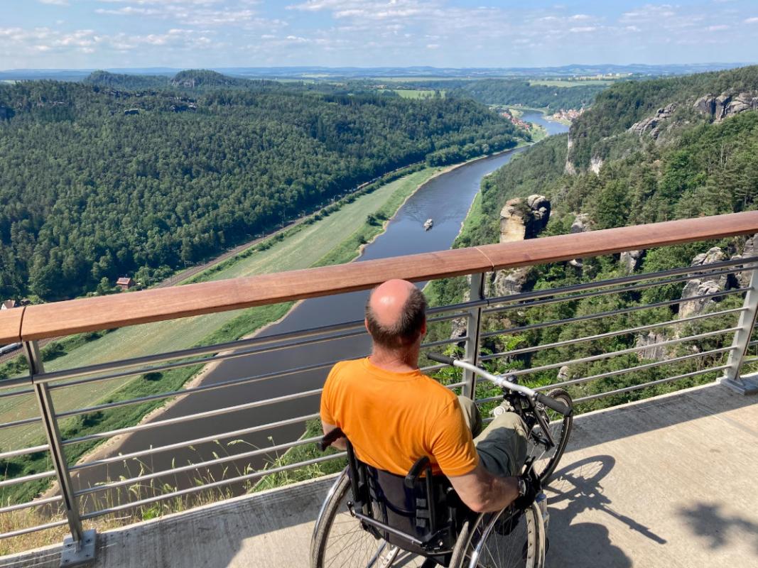 Basteiaussicht in Lohmen - Blick von der Aussichtsplattform an der Bastei in Lohmen. - © Peggy Nestler